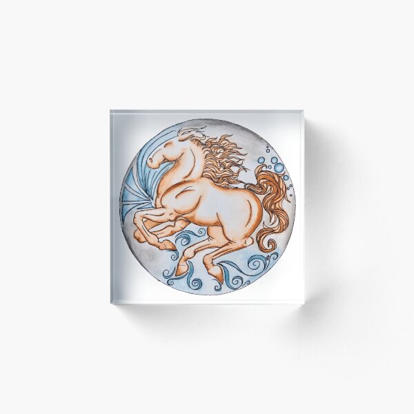 Horse Mandala Acrylic Block