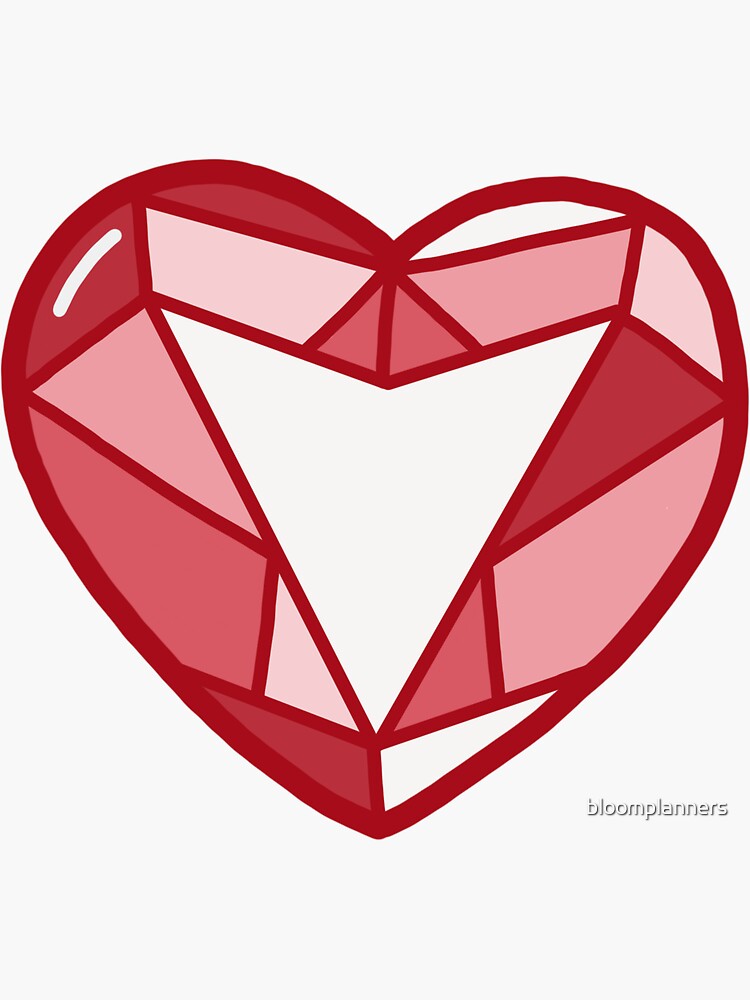 "Heart Gem" Sticker for Sale by bloomplanners Redbubble