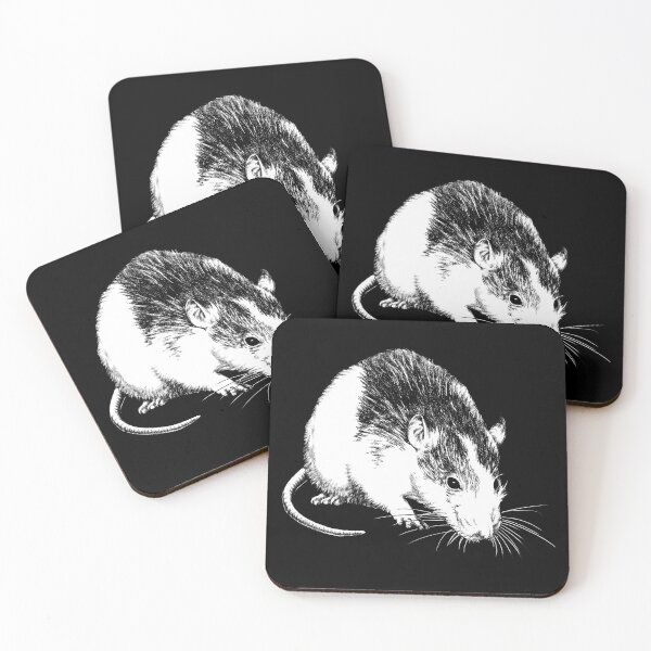 Item preview, Fancy Rat Animal Portrait (dark background)  designed and sold by MMMSdesigns.