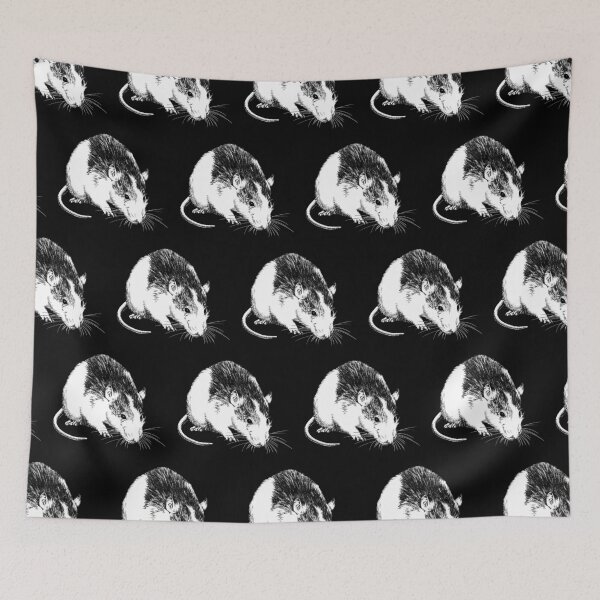 Item preview, Fancy Rat Animal Portrait (dark background)  designed and sold by MMMSdesigns.