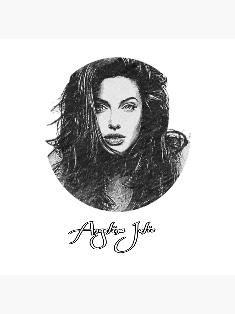 “Angelina Jolie print with signature” Poster by Hiff | Redbubble
