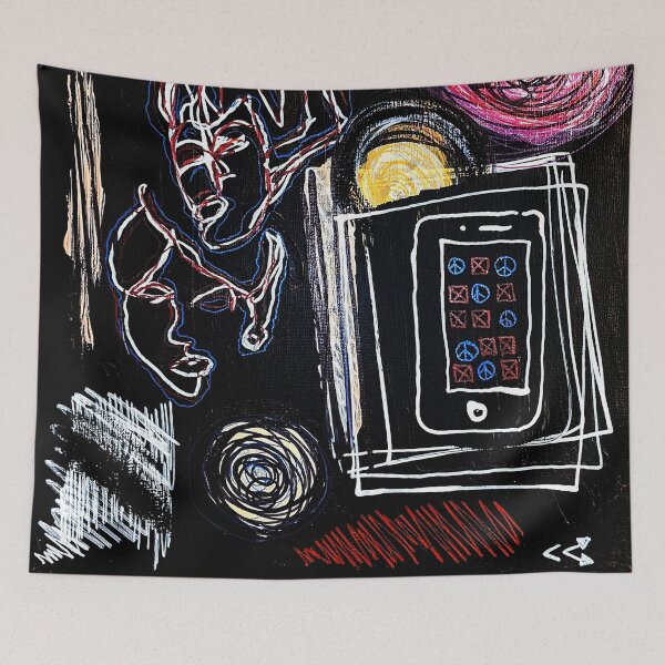 Item preview, Technology/Peace Fine Art Painting designed and sold by Epitome Girl.