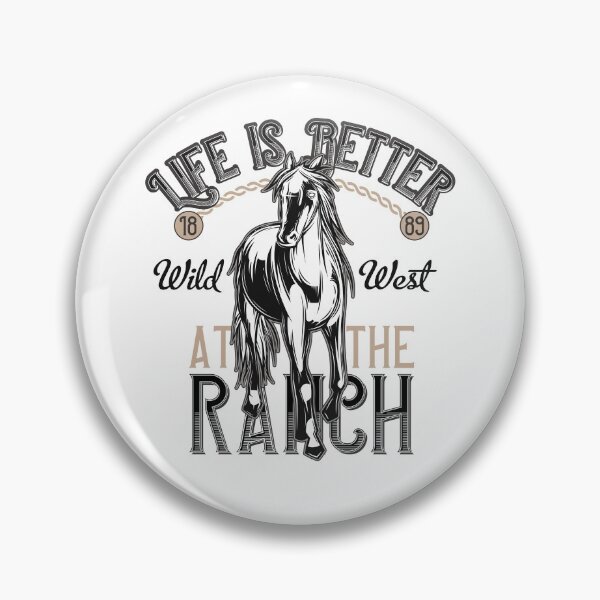 Item preview, Life Is Better At The Ranch Retro Vintage Cowboy Horses Wild West Western designed and sold by MemphisCenter.