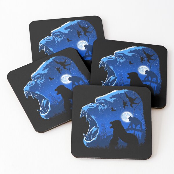 Item preview, Gorilla family in the jungle night designed and sold by albertocubatas.