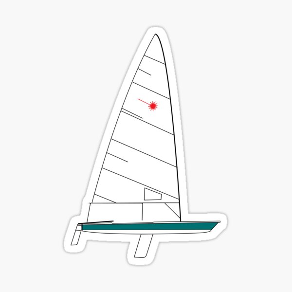 Laser Sailboat Sticker
