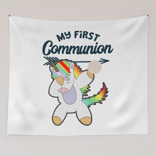Item preview, My First Communion Dabbing Unicorn designed and sold by kiwi91.