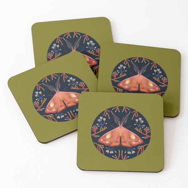 Item preview, Orange moth with flowers  designed and sold by Pacesyte.