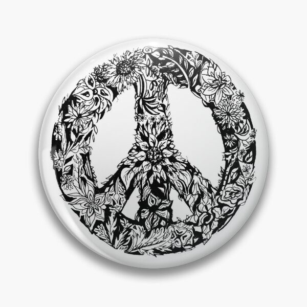Item preview, Wildflower Peace Symbol designed and sold by laurenaimee-art.