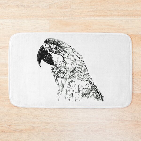 Item preview, Macaw Animal Portrait black and white (light background) designed and sold by MMMSdesigns.