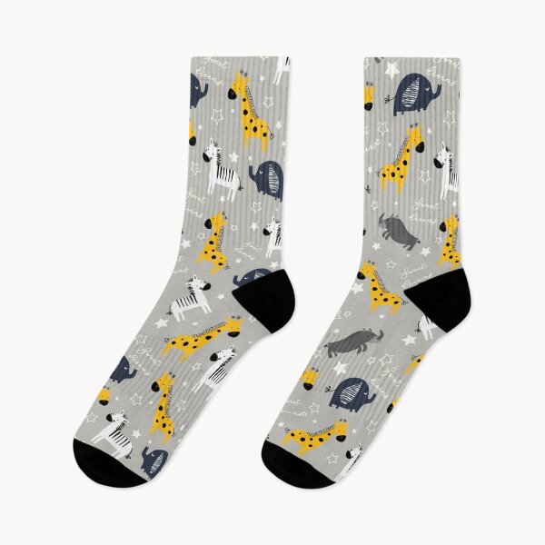 Item preview, Sweet dreams little one zoo animals cute pattern grey designed and sold by Arch4Design.