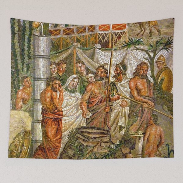 Item preview, Sacrifici d'Ifigènia (Empúries) - Vintage Greco-Roman mosaic art designed and sold by Vintage Designs +.