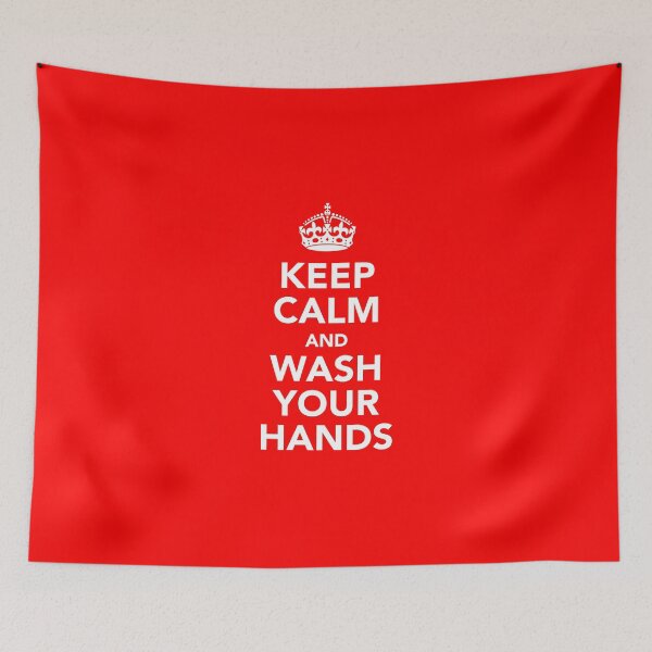 Item preview, KEEP CALM AND WASH YOUR HANDS - WHITE designed and sold by shifty303.