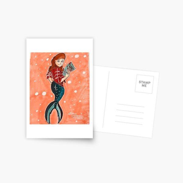 Rockabilly Mermaid Postcard