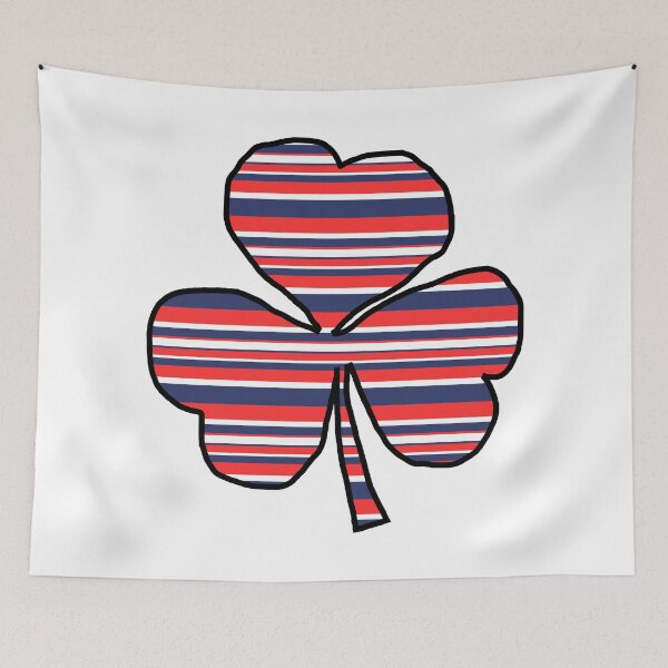 Item preview, Red White and Blue Striped Shamrock designed and sold by ellenhenry.