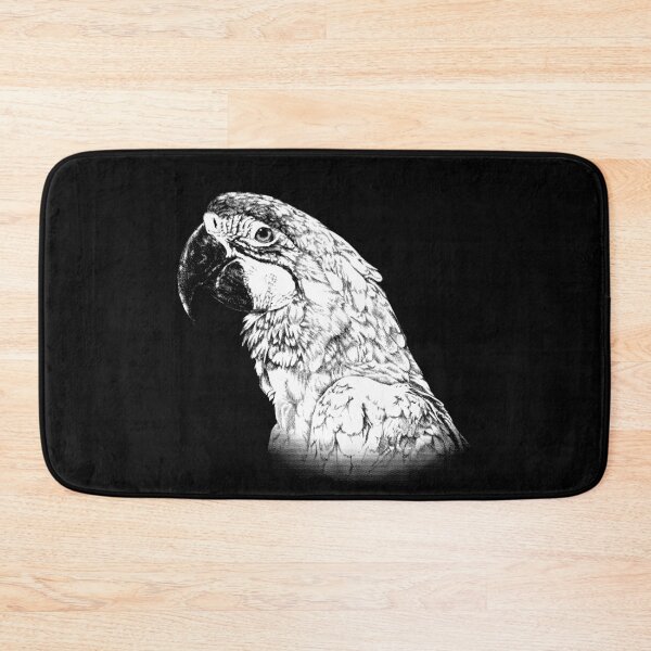 Item preview, Macaw Animal Portrait black and white (dark background) designed and sold by MMMSdesigns.
