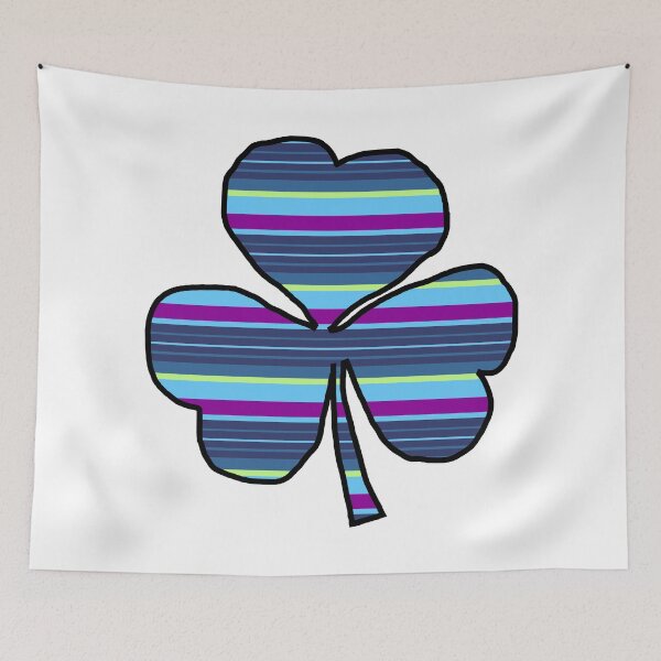 Item preview, Blue Striped Shamrock designed and sold by ellenhenry.