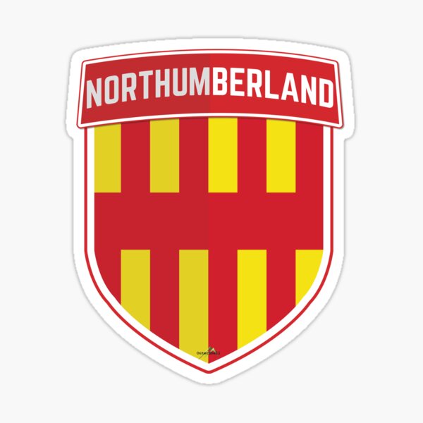 NORTHUMBERLAND Britain England Shield Flag UK Sticker & T-Shirt 1 Sticker