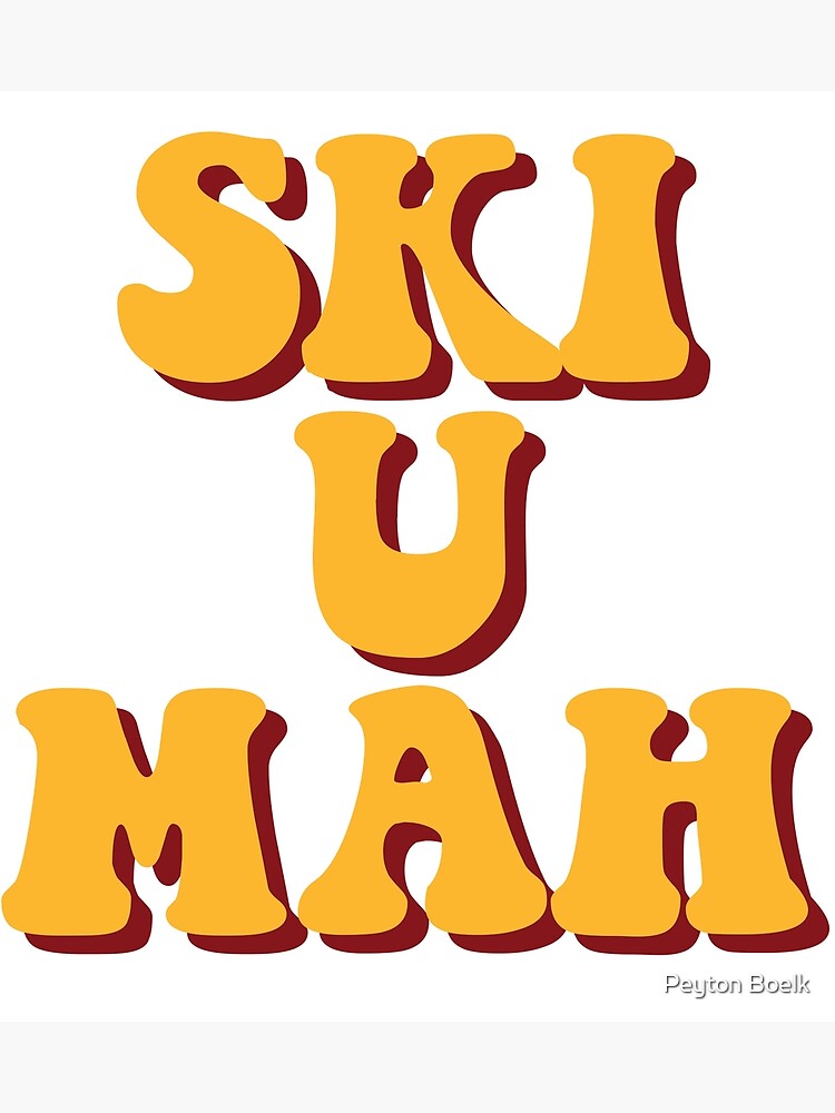 Ski U Mah Retro Premium Matte Vertical Poster sold by DaviBerger SKU