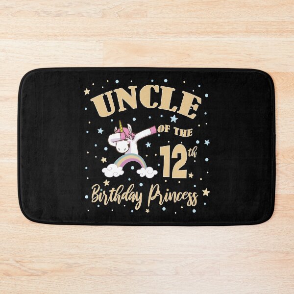 Item preview, Uncle Of The 12th Birthday Princess Girl Unicorn B-day design designed and sold by Grabitees.