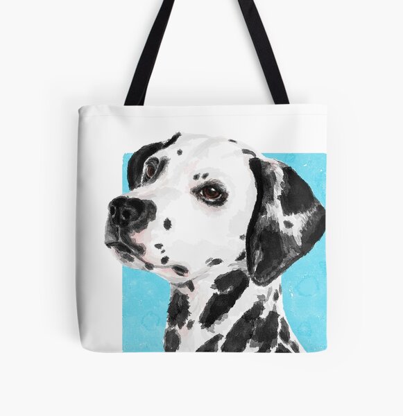 Dalmation Inspired Faux Fur Handbag or Purse With Dogtails and 