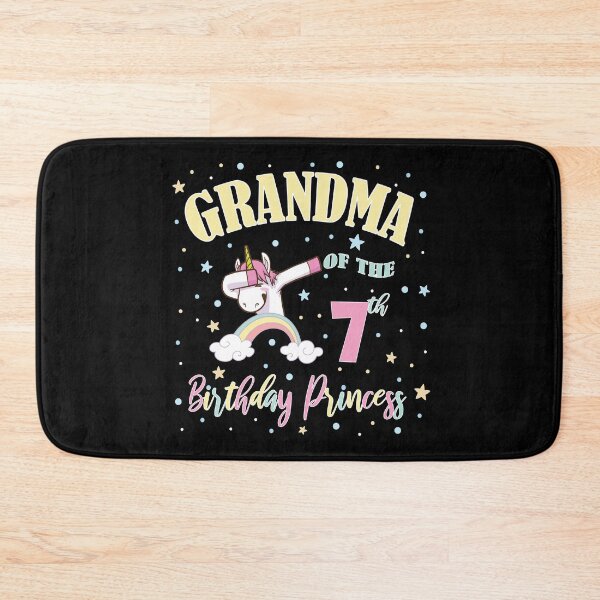 Item preview, Grandma Of The 7th Birthday Princess Unicorn 7 Years Old graphic designed and sold by Grabitees.