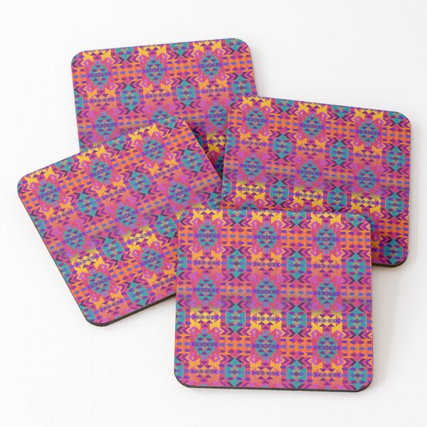 Item preview, Bright! Gold, Pink, Aqua | Southwestern Style Pattern | Cherie's Art(c)2020 designed and sold by CheriesArt.