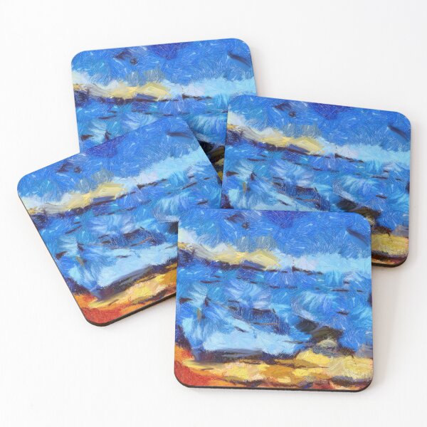 Item preview, Abstract Brush Art Painting Blue designed and sold by livianasgifts.