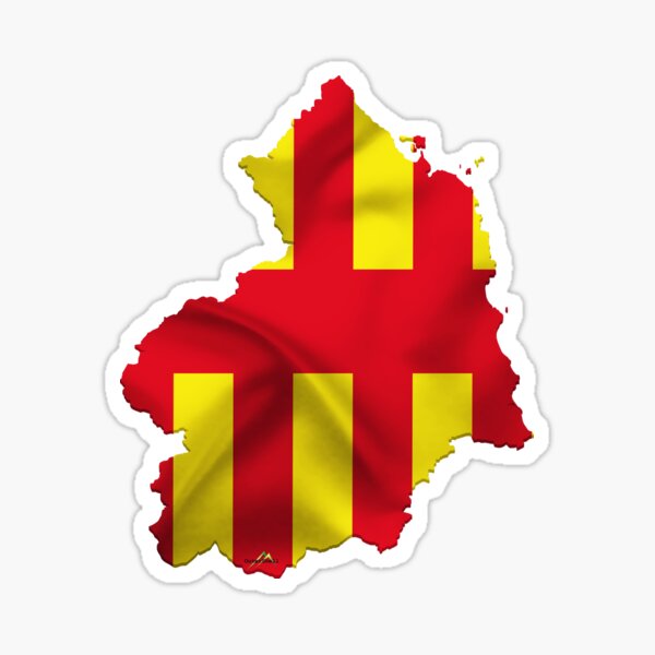 Item preview, NORTHUMBERLAND Britain England Map Flag UK Sticker & T-Shirt 2 designed and sold by OuterShellUK.