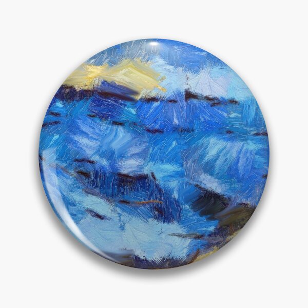 Item preview, Abstract Brush Art Painting Blue designed and sold by livianasgifts.