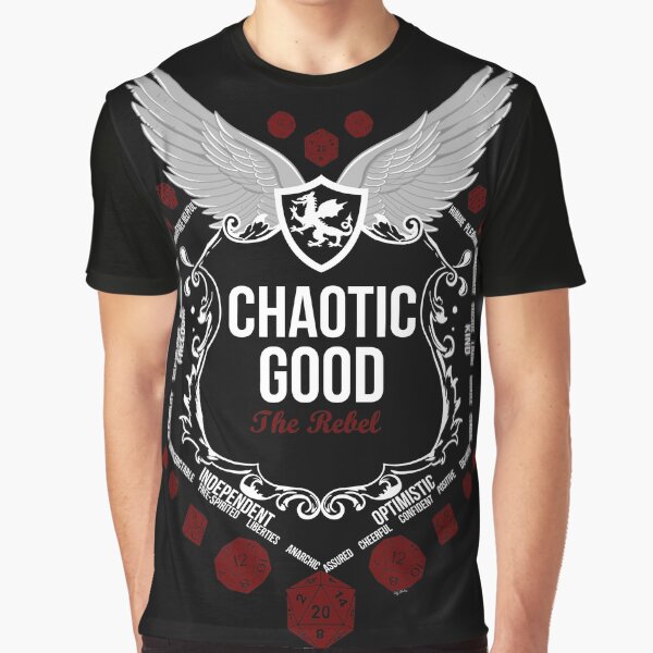 Chaotic Good - Black: Alignment Series Graphic T-Shirt