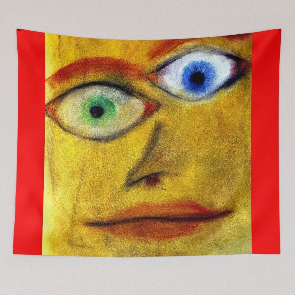 Item preview, Crazed Face Chalk Pastel Art designed and sold by GrudleBay.