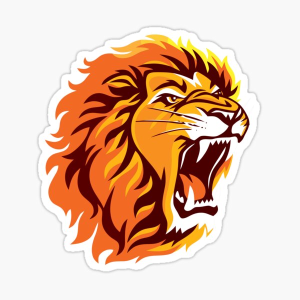 Lion head Sticker