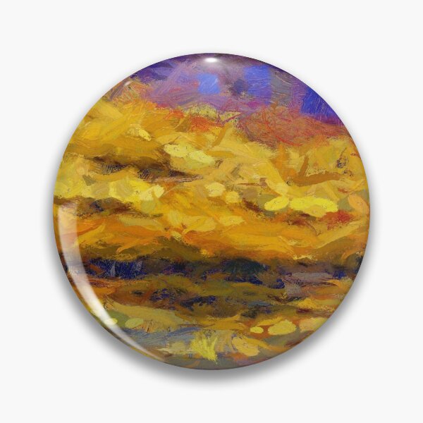 Item preview, Abstract Brush Art Painting Blue Yellow designed and sold by livianasgifts.
