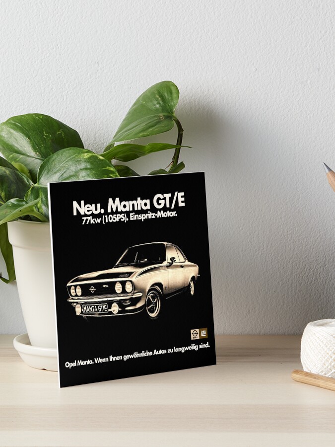 Opel Manta Gt E Art Board Print By Throwbackm2 Redbubble