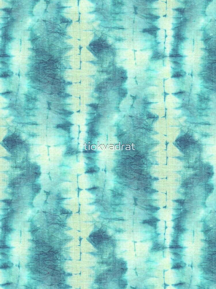 Tie Dye in Turquoise and Cream. Psychedelic, artsy, boho design. Ready for a Hippy summer! by tiokvadrat