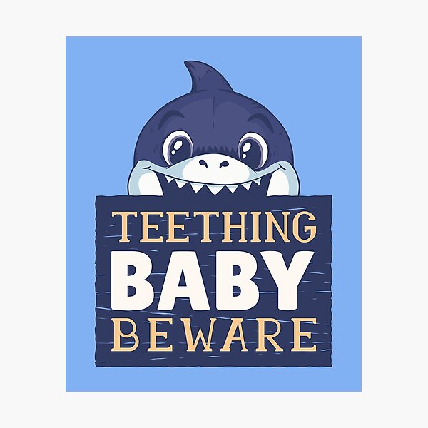 Impression Photo Poisson Bebe Requin Requin Mignon Attention Bebe De Dentition Par Dersenat Redbubble