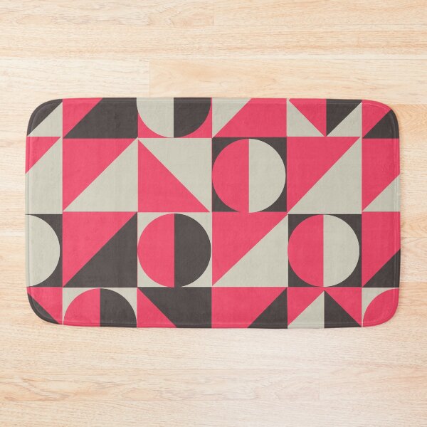 Item preview, a study in polygons (hot pink/gray/beige) designed and sold by quinnhopp.