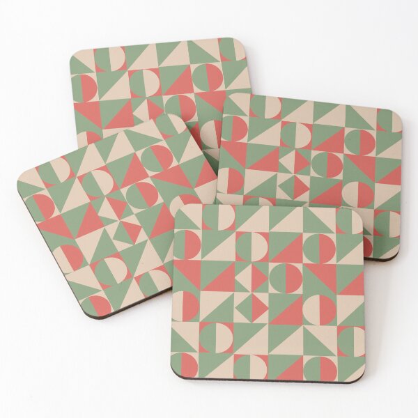Item preview, a study in polygons (sage watermelon sand) designed and sold by quinnhopp.