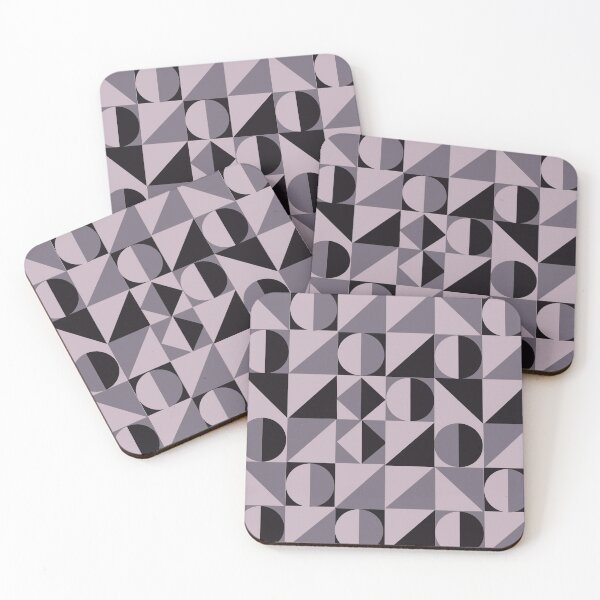 Item preview, a study in polygons (black heather lilac) designed and sold by quinnhopp.