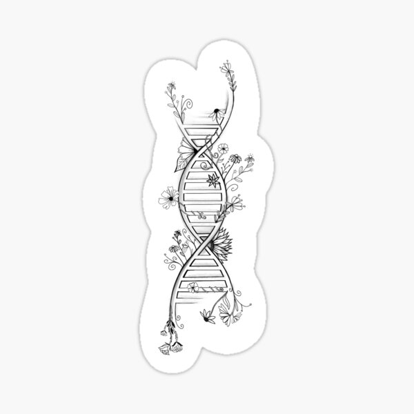 Floral DNA Sticker