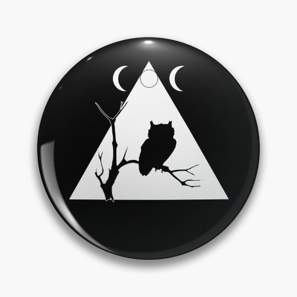 Item preview, Tree Owl and Witch Triple Moon designed and sold by MysticMoonVibes.