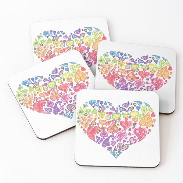 Item preview, Shape, heart, multicolored, promarker, drawing, Bebicervin designed and sold by BebiCervin.