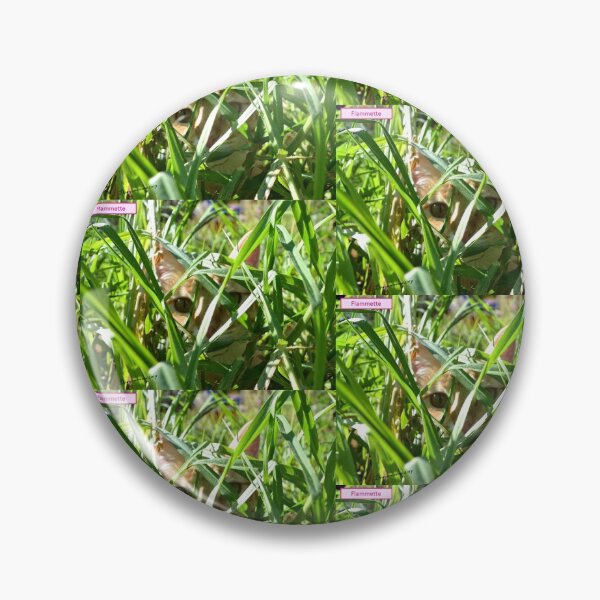 Item preview, COMMANDO 2 orange red cat green grass nature garden animal feline leaf designed and sold by dragonemma.