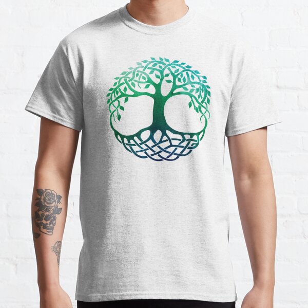 Sure Design Mens Celtic Tree T-Shirt White | Lupon.Gov.Ph