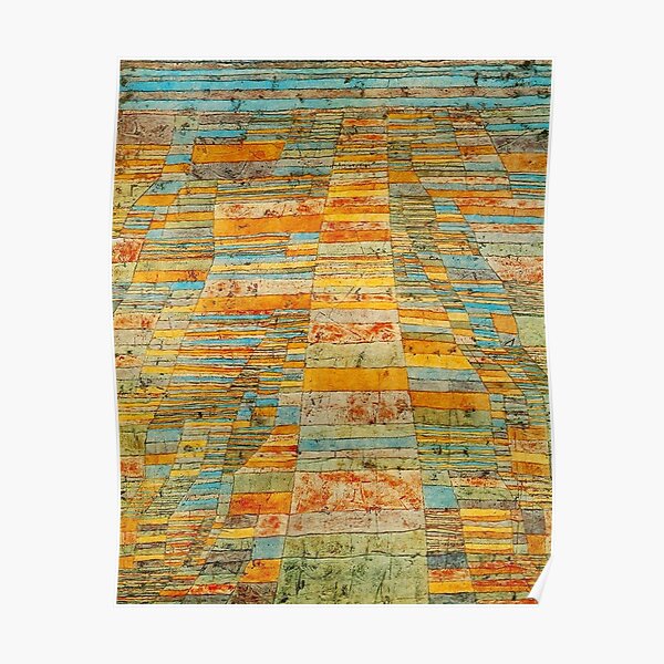 Paul Klee. Autoroute et routes. Poster