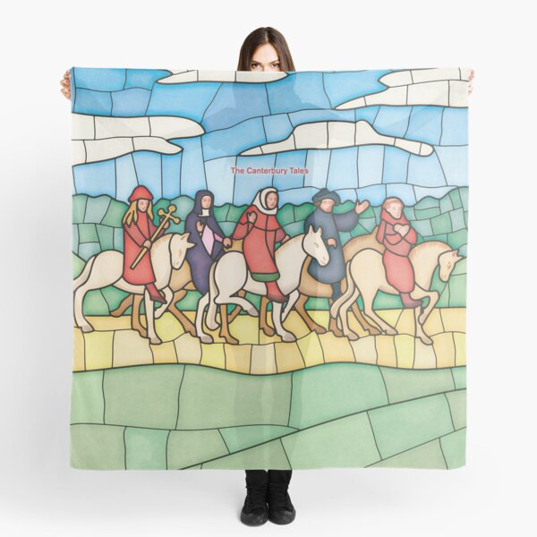 The Canterbury Tales - Geoffrey Chaucer Literary Art for Bibliophiles, Readers and Writers Scarf