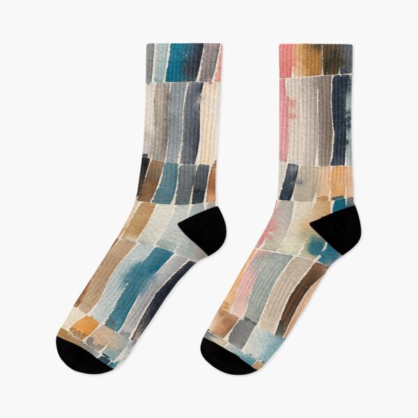 Item preview, Abstract Geometric Colorful Watercolor Stripes designed and sold by lunaisdrawing.