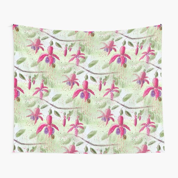 Item preview, Whimsical Fuschia Floral Pattern designed and sold by Clare Walker.