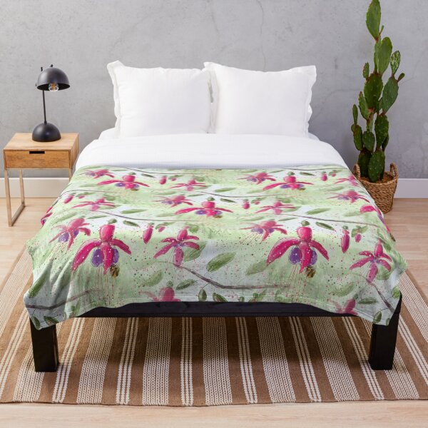 Item preview, Whimsical Fuschia Floral Pattern designed and sold by Clare Walker.