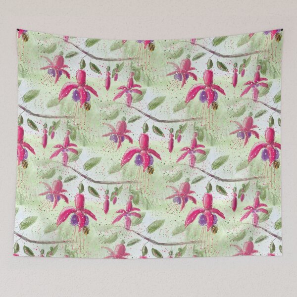 Item preview, Whimsical Fuschia Floral Pattern designed and sold by Clare Walker.